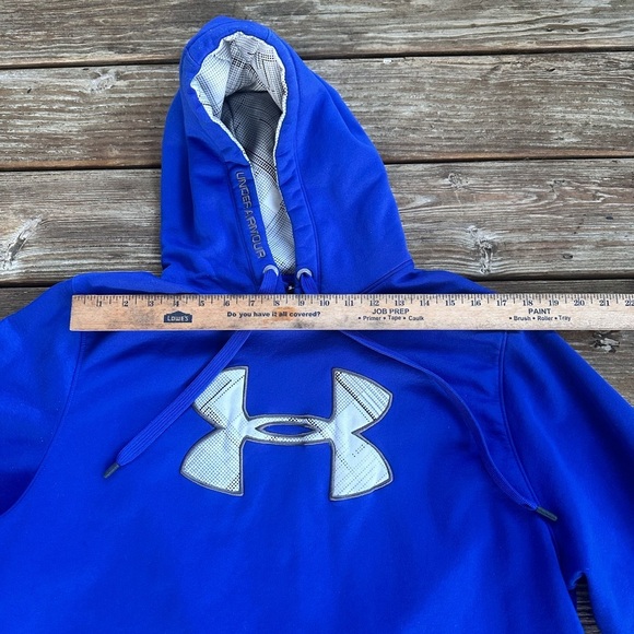 Under Armour Blue Hoodie with Gray Logo - Picture 3 of 8